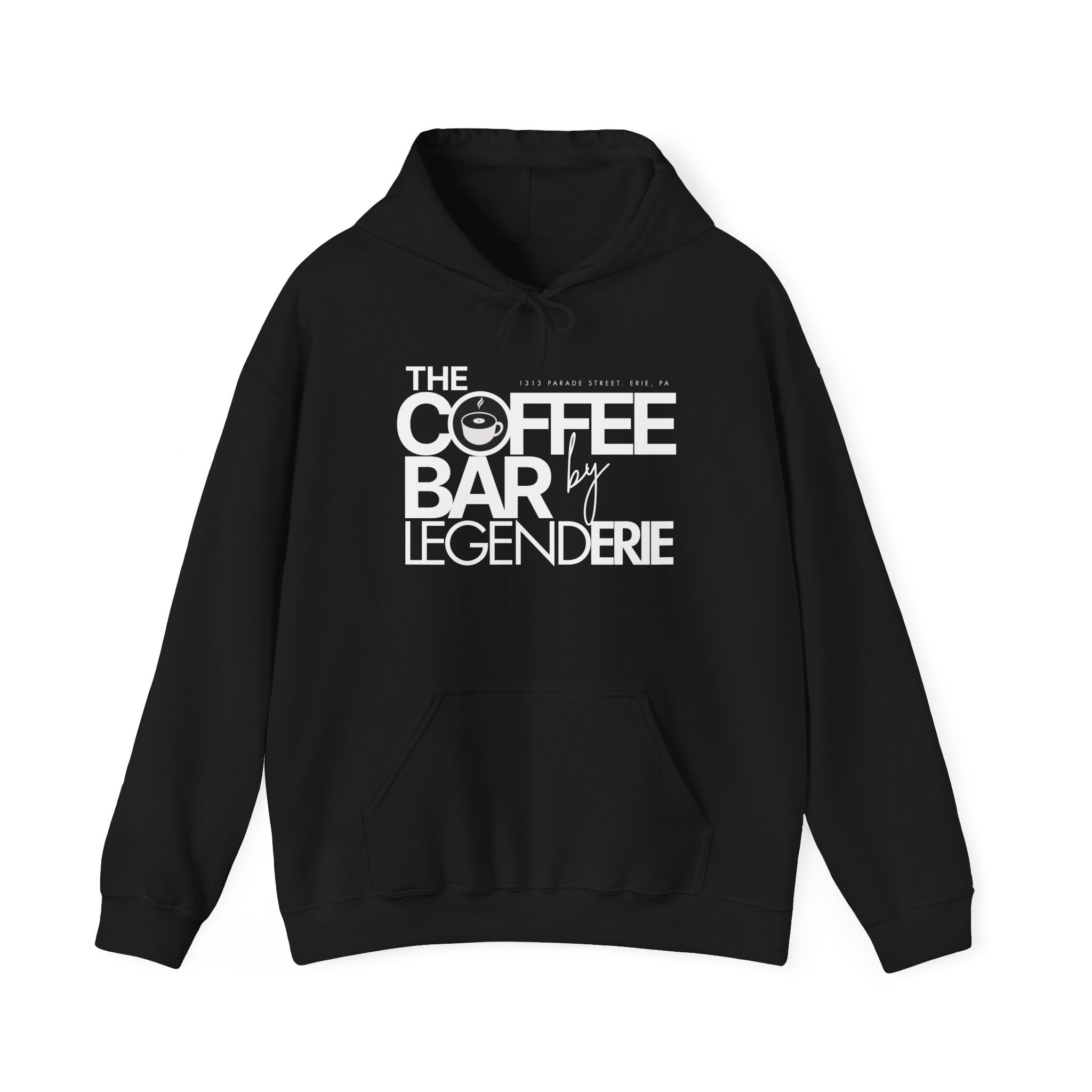Coffee Bar Hoodie — "The Coffee Bar by Legenderie" Bold Logo Sweatshirt