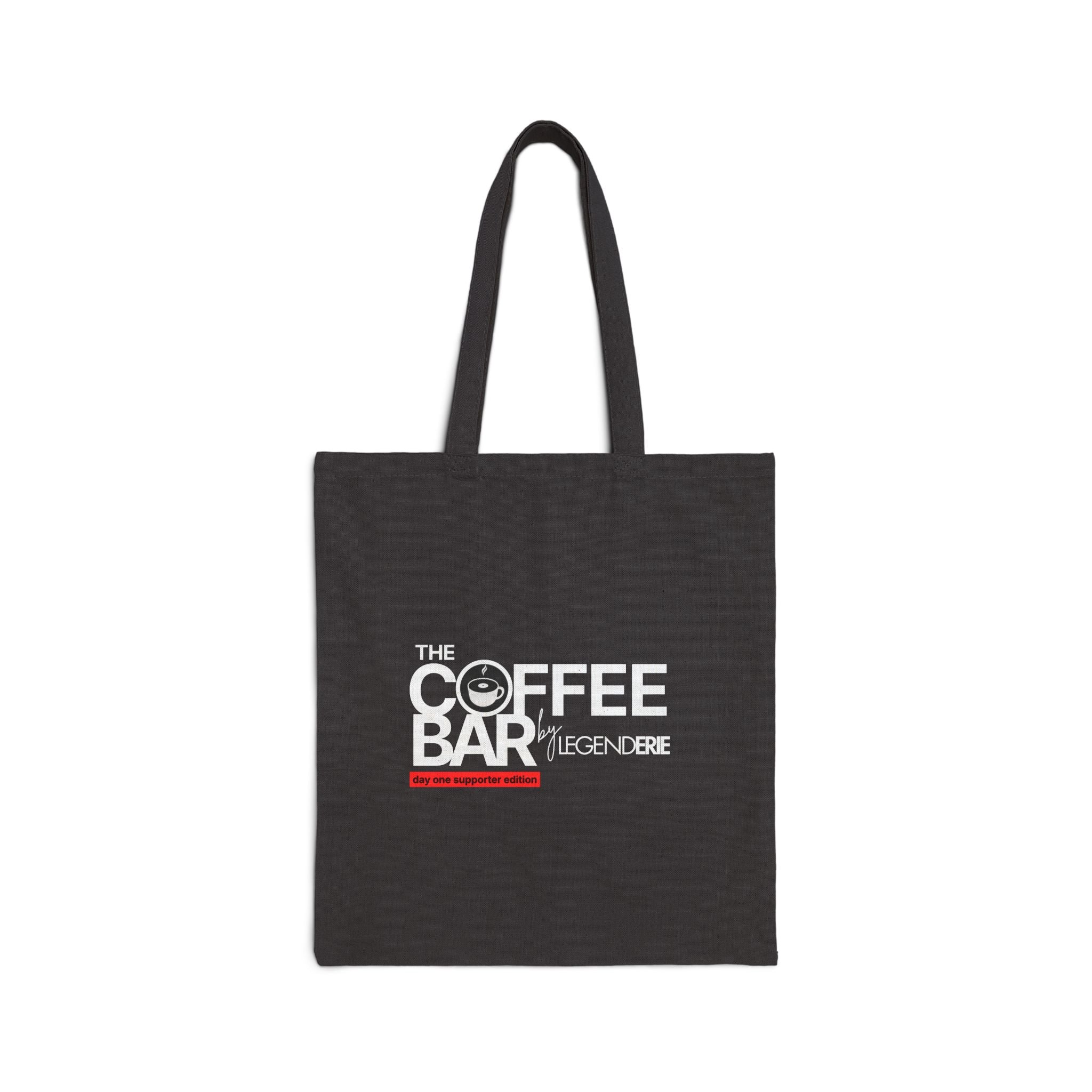 Record Tote Bag — 'The Coffee Bar' Graphic Cotton Canvas Tote Bag